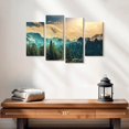thumbnail image 2 of Elephant Stock Sierra Nevada Mountainscape Wall Art - Horizontal Multi Panel Canvas - Living Room Wall Decor - Nature Multi Panel - Teal And Beige Decor - 24" x 14", 2 of 8