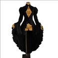 thumbnail image 1 of Disfraces de Halloween Vintage Medieval renacentista para mujer, vestido de vendaje de encaje gótico, vestido de lujo negro, vestido Maxi, 1 of 5