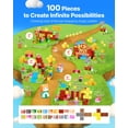 thumbnail image 2 of Bloques magneticos VEVOR, 100 piezas, juego de bloques magneticos STEM Montessori, juguetes sensoriales, 2 of 9