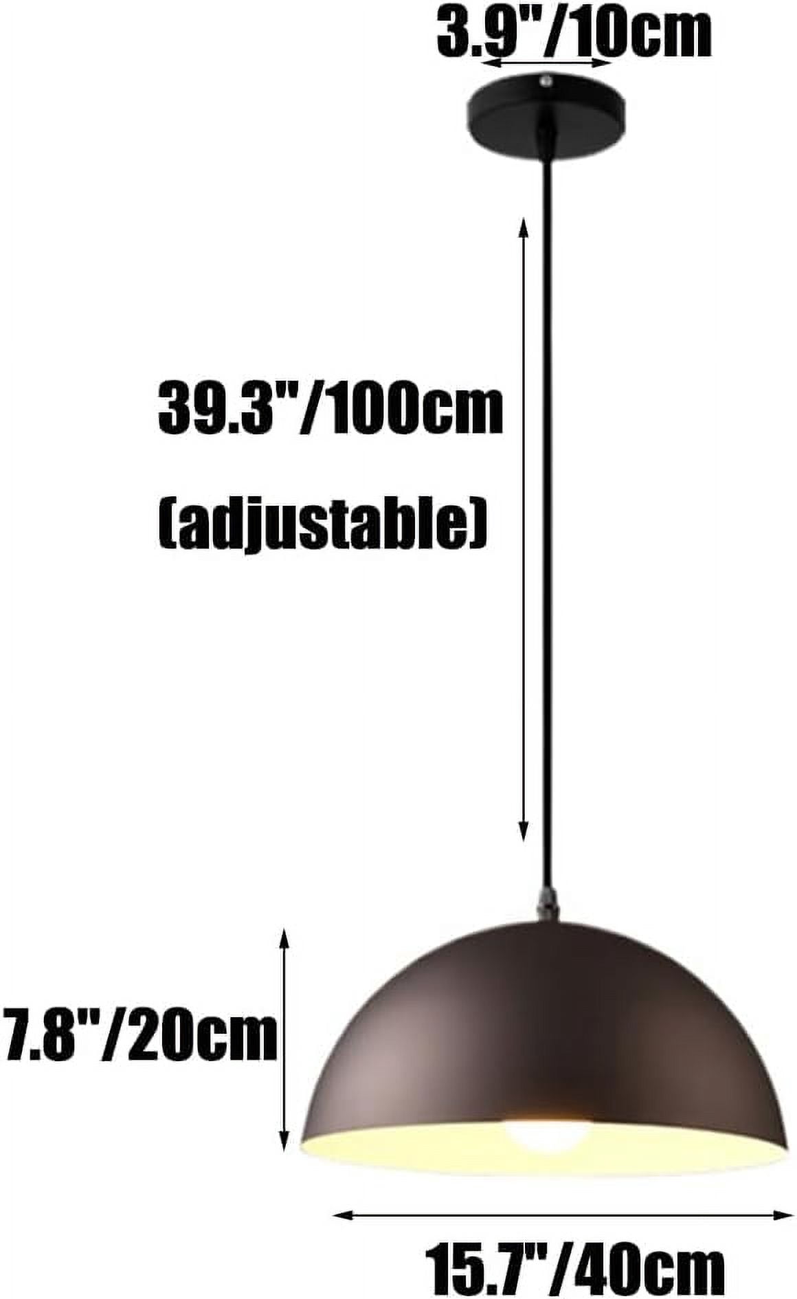 Retro Colorful Semicircle Metal Pendant Lighting for Dining Room, Minimalism Industrial Style Pendant Light Fixture, Modern Simple Pendant Lamp for Kitchen Island Garage Over Table