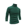 thumbnail image 1 of CamisePaHombres De Mangas Largas Cuello De Cisne Ajuste Delgado Casual Verde Oscuro 48, 1 of 7