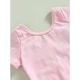 thumbnail image 5 of Hirigin 2-10T Toddler Baby Girl Ballet Leotards Short Sleeve Crewneck Solid Dance Outfit with Removable Shiny Skirt, 5 of 8