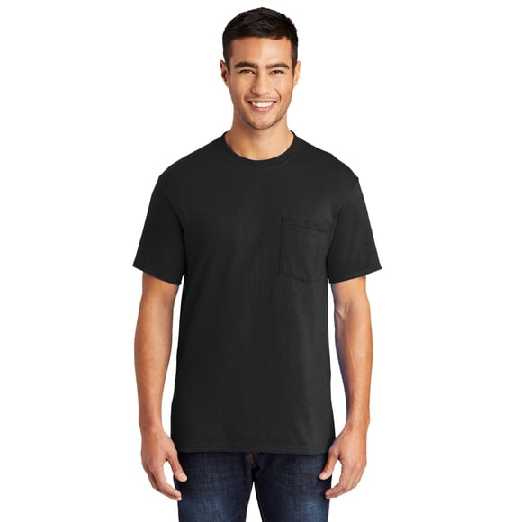 Port & Company ® - Core Blend Pocket Tee. Pc55p L Jet Black