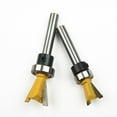 thumbnail image 3 of 14 Degree 1/4 Inch Shank Carbide Dovetail Router Bit Woodworking Cutter Tools, 3 of 4