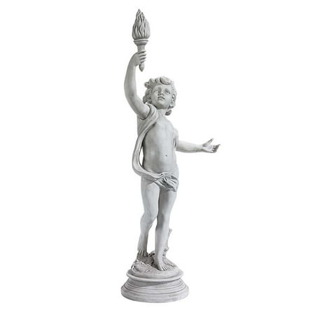 Lighting the Heavens Grande cherub Sentinel Statue: Right Arm Raised