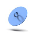 thumbnail image 2 of Body Scrubber Boie USA Antimicrobial Loop, silicona suave, azul, 2 of 5