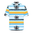 thumbnail image 5 of Njoeus Mens Hawaiian Shirt, Short Sleeves Button Down Shirts for Men Beach Clothing Summer Casual Palm Printed Shirts 2X 3X 4X Clearance Blue, 5 of 5