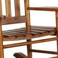 thumbnail image 4 of Rocking Chair with Slatted Design Back and Seat Brown, 4 of 5