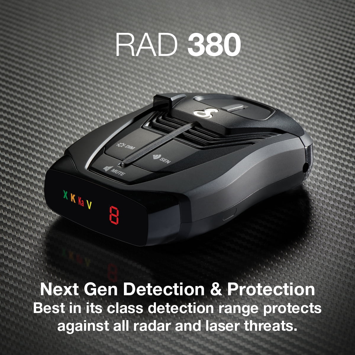 Cobra RAD 380 Laser Radar Detector – Long Range Detection, LaserEye Front & Rear Detection, IVT Filtering, Adjustable Sensitivity