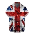 thumbnail image 2 of Camisetas con estampado de bandera del Día de la Independencia para hombre, camisetas con botones personalizadas con impresión digital 3D, camisetas de playa de manga corta de gran tamaño, 2 of 5