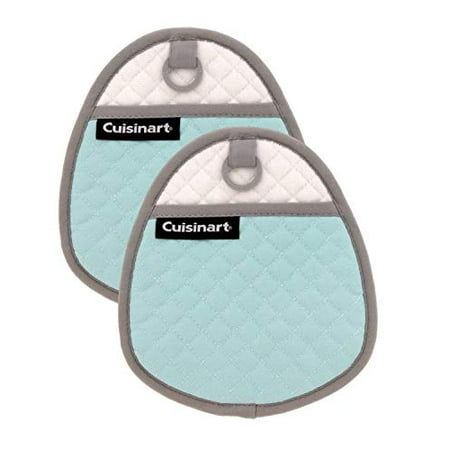 

Cuisinart Quilted Silicone Pot Holders and Oven Mitts with Soft Insulated Pockets 2pk - Heat Resistant Hot Pads Potholder Trivets with Non-Slip Grip to Safely Handle Hot Cookware - Pastel