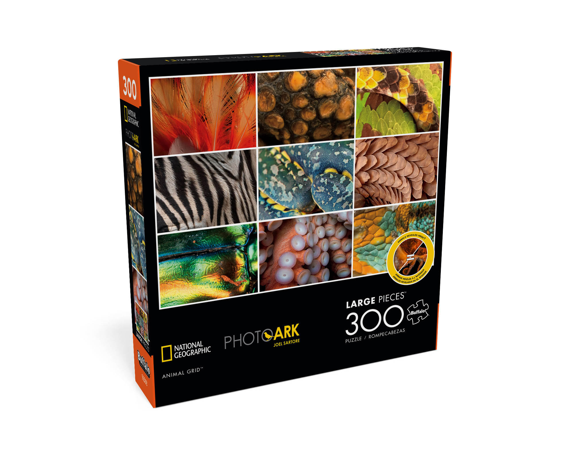 Buffalo Games National Geographic - Photo Ark Animal Grid - 300 Pieces Jigsaw Puzzle