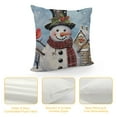 thumbnail image 4 of Nawypu  Christmas Snowman Winter Throw Pillow Cover Super Soft Birds Mistletoe Holly Fir Snow Holiday Xmas Outdoor Home Decor Pillows Cushion Case for Sofa Couch, 4 of 5