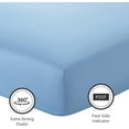 thumbnail image 5 of American Home Collection Bamboo Viscose Sheet Set - Silky Soft, Cooling for Hot Sleepers - 18 Inches Deep Pocket - Premium Sateen Finish - California King, Sky Blue, 5 of 9