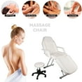 thumbnail image 5 of Cozyswan 3 Section Adjustable Pvc Leather Massage Table w/ Removable Headrest, 27.95" x 18.5", White, 5 of 8