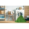 thumbnail image 2 of Ahgly Tapis Rond Lavable en Machine Intérieur Transitionnel Vert Pois, 7 Pieds Rond, 2 of 7