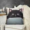 thumbnail image 2 of Cute Cat Home Decor Pillowcase Lovely Peeping Black Cat Decorative Throw Pillow Case Cushion Cover, 2 of 5