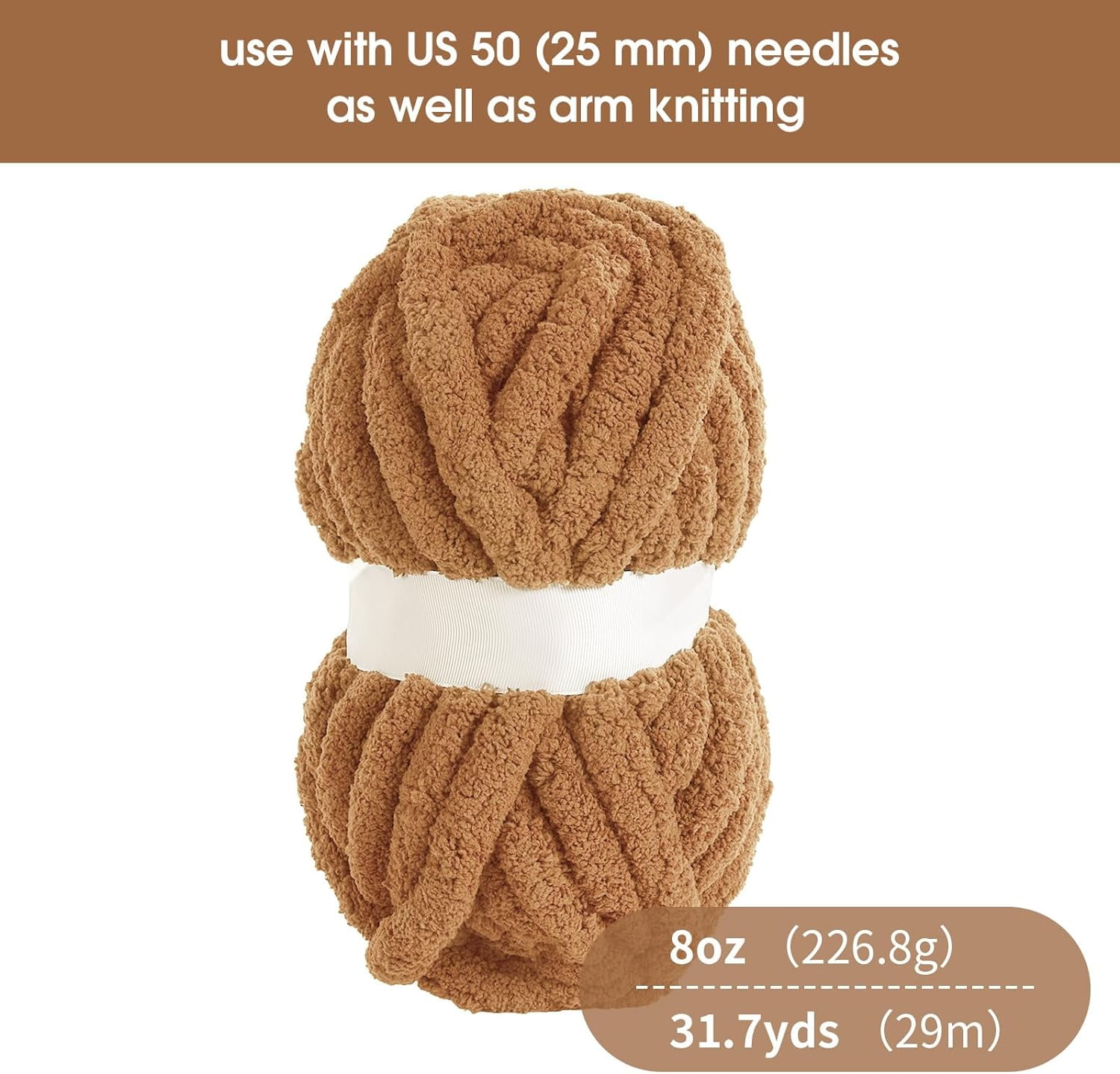 8Pcs Assorted Chunky Yarn for Crocheting,Super Bulky Large Soft Fluffy Yarn,Plush Fuzzy Yarn,Thick Chenille Yarn for Hand Knitting/Arm Knitting(27yds,8 oz Each Skein)