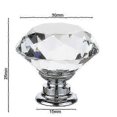 thumbnail image 3 of 12pcs 30mm Crystal Glass Cabinet Dresser Knob Diamond Drawer Door Knobs Pull Handles, 3 of 5