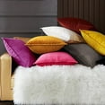 thumbnail image 3 of Square Cotton Velvet Pillowcases Pack of 2 Solid Colors,  (Without Inserts) (Double Sides), 3 of 11