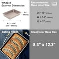 thumbnail image 3 of CHEFMADE 13-Inch Rectangle Cake Pan, Non-Stick Loaf Pan Deep Dish Bakeware for Oven Roasting Meat Bread Jelly Roll Battenberg Pizzas Pastries 9.7" x 13.6" X 2.4"(Champagne Gold), 3 of 5