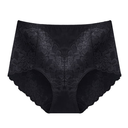 Quealent String Underwear for Women Fashion Boy Shorts Panty Underwear (Black XL)