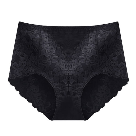 Eashery Thinx Period Panties for Teens Women's Embrace Lace Hi-Cut Brief Panty Black XX-Large