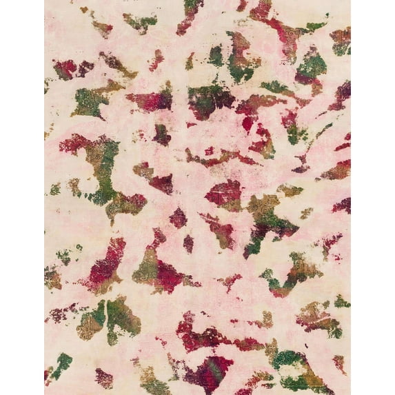 Ahgly Company Indoor Rectangle Abstract Copper Red Pink Abstract Area Rugs, 3' x 5'