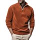 thumbnail image 1 of Men's Fashion Top Casual Slim Fit Pullover Long Sleeve Zipper Small High Collar 4XL, 1 of 3