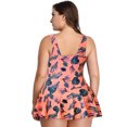 thumbnail image 4 of Plus Size Swimsuit for Women, Tummy Control Swimdress Two-Piece Swimwear with Flared Skirt Bikini Bathing Suits, 4 of 4