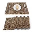 thumbnail image 2 of Set Table Mats Sexy Leopard Print Printed Cotton Linen Table Napkin Kitchen Accessories Home Party Decorative Placemats, 2 of 5