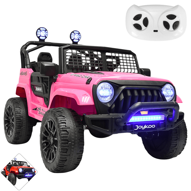 Camioneta Montable Eléctrica Infantil 12V con Luz LED y Bluetooth - Rosa
