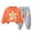Orange, variant on Toddler Baby Girls Sunflower Clothes Set Long Sleeve Top and Pants 2pcs Outfits Fall Clothes 1-10 Years