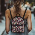 thumbnail image 4 of Eheartsgir Colorful Print Design Mini Backpack, Lightweight Polyester Work Bag for Outdoor Shopping, Adjustable Strap Travel Backpack, 4 of 8