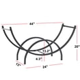 thumbnail image 5 of MF Studio 40 Inches Steel Firewood Log Storage Rack, Heavy Duty Large Oval Firewood Log Holder, 5 of 5