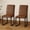 Two Brown, Black, variant on Ciphrias Light Gray Dining Chairs Set of 2 PU Leather Padded Iron Legs for Dining Room