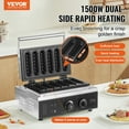 thumbnail image 2 of VEVOR 6 Pcs Gaufrier Commercial Bâton Gaufrier Gaufrier Hot-Dog Fer à Gaufres 1500 W, 2 of 9
