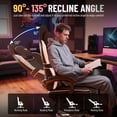 thumbnail image 5 of Luxvie PU Leather Gaming Chair with Footrest High Back Ergonomic Office Gamer Chair with Headrest and Massage Lumbar Cushion Racing Comfortable Computer Video Game Chair for Adults, Black/White, 5 of 10