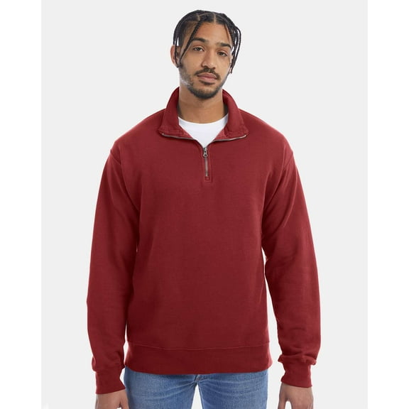 ComfortWash by Hanes Garment-Dyed Quarter-Zip Sweatshirt