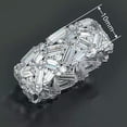 thumbnail image 2 of Women Wedding Band 925 Silver Ring Gorgeous Cubic Zircon Party Gift Sz 6-10, 2 of 9