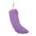 thumbnail image 4 of Plush Tail Keychain Role Play Toy, Faux Fur Fluffy Costume Accessory, Large 12 Inch Animal Bag Pendant Charm, Gift for Car & Purse Purple, 4 of 5