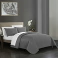 thumbnail image 2 of Platt 3 or 2  Piece Quilt Cover Set Geometric Chevron Quilted Bedding, 2 of 6