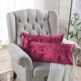 thumbnail image 4 of Home Soft Things Crushed Velvet 2 Piece Throw Pillow Cover Set - Garnet - 14" x 26", 4 of 7