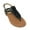 Black, variant on Women's Laceup Faux Snake Skin With Side Buckle Sandals