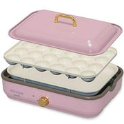IRIS OHYAMA Mini Electric Griddle"ricopa" MHP-R102-PA (Ash Pink)?Japan Domestic genuine products?