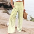 thumbnail image 2 of SHTXOZHI High Waist Palazzo Pants for Womens Casual Wide Leg Pants Flowy Beach Vacation Trousers, 2 of 5