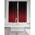 thumbnail image 4 of Bedroom Curtains 63 Inches length, Black Red Ombre Window Treatment Curtain Drapes, Modern Abstract Art Gradient Rod Pocket Curtain Panels for Living Room Kitchen, 42"x63", 2 Panels, 4 of 7