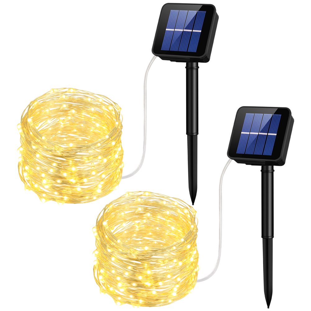 VicTsing LED Solar Powered String Lights, 100 LEDs & 8 Modes, 33ft, For