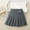Gray, variant on OGLCCG Girls Pleated Mini Skirt High Waist Tennis School Uniform Skirts Solid Color Lightweight Cotton Short Skirt 4-14 Years