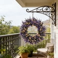 thumbnail image 7 of JHyouerji Lifelike Lavender Front Door Wreath 15 Inch Purple Floral Wreath Built In Loop for Wall Window Party Outdoor Porch Decor, 7 of 7